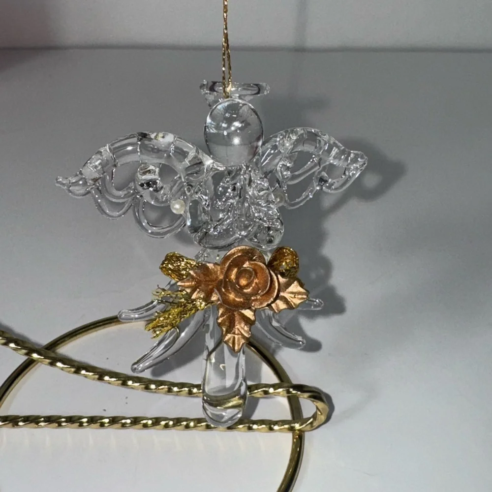 Vintage Spun Glass Angel Ornaments -Set of 6